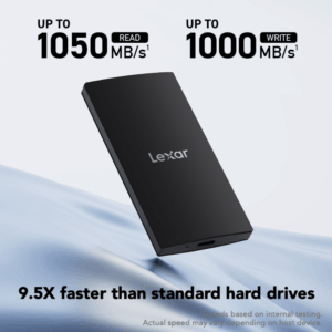 External SSD LEXAR SL300 PORTABLE SSD 1TB BLACK (LSL300001T-RNBNG)